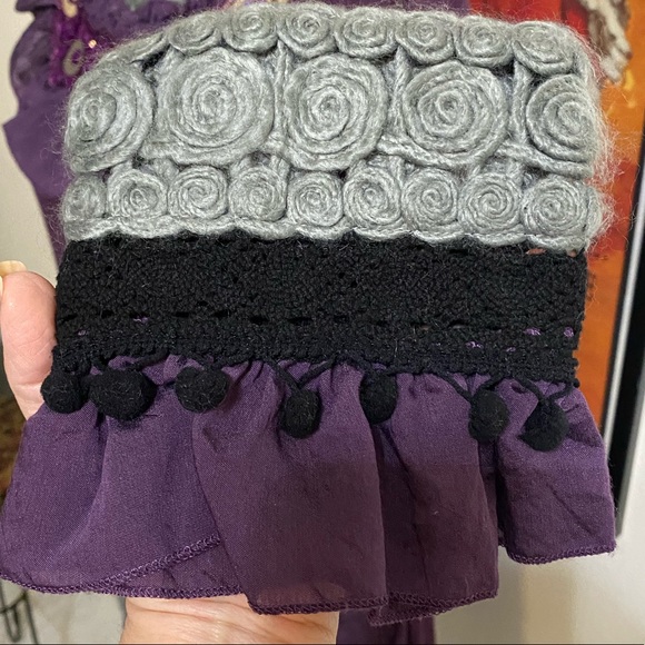 Bohemian Purple Embellished Short Casual Dress. - Picture 8 of 10